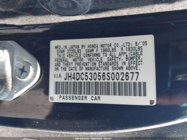 2006 ACURA RSX JH4DC53056S002677 Photo 8