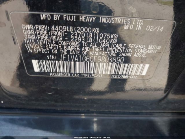 2015 SUBARU WRX JF1VA1G60F9803890 Photo 8