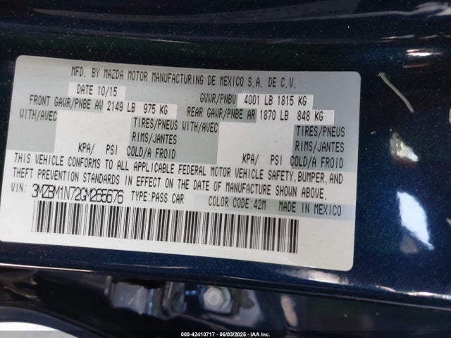 3MZBM1N72GM265676 Mazda pe