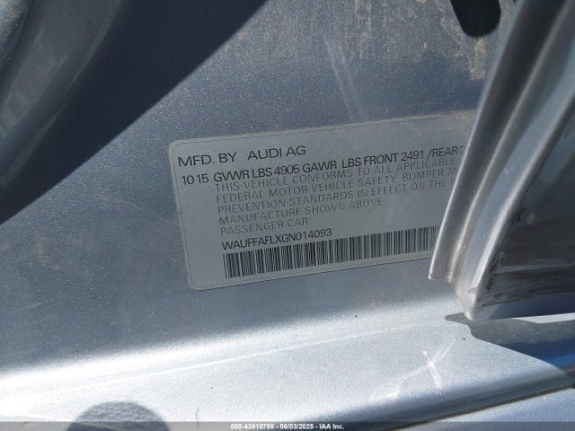 2016 AUDI A4 WAUFFAFLXGN014093 Photo 8