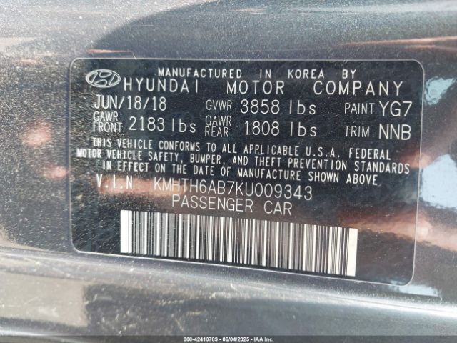 2019 HYUNDAI VELOSTER KMHTH6AB7KU009343 Photo 8