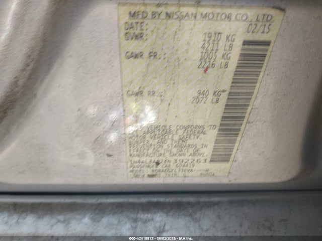 1N4AL3AP2FN392263 Nissan Altima 2.5 S