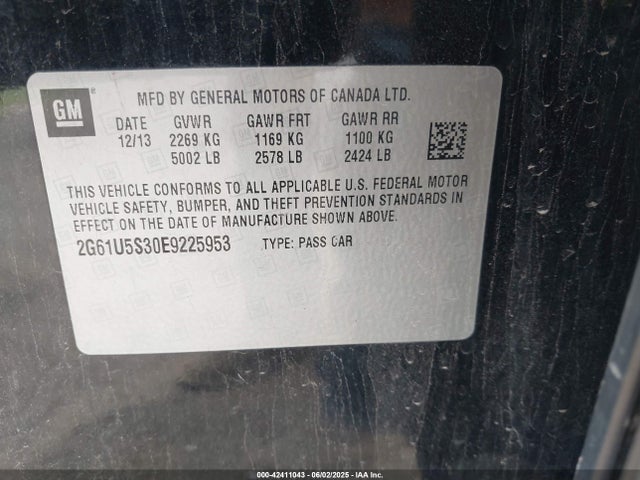 2014 CADILLAC XTS 2G61U5S30E9225953 Photo 8