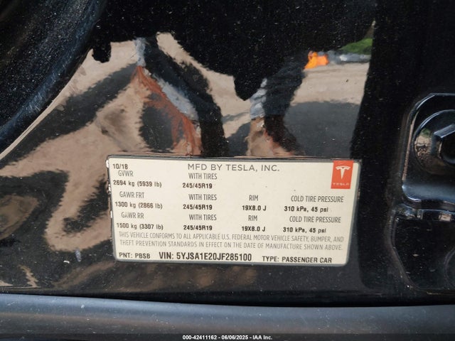 2018 TESLA MODEL S 5YJSA1E20JF285100 Photo 8