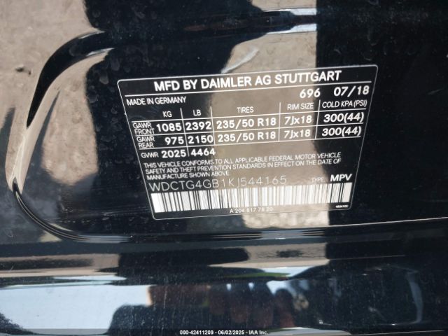 2019 MERCEDES-BENZ GLA 250 WDCTG4GB1KJ544165 Photo 8
