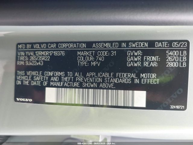 2024 VOLVO XC60 YV4L12RM0R1719376 Photo 8