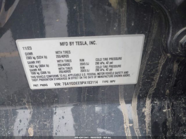 2023 TESLA MODEL Y 7SAYGDEE9PA183114 Photo 8