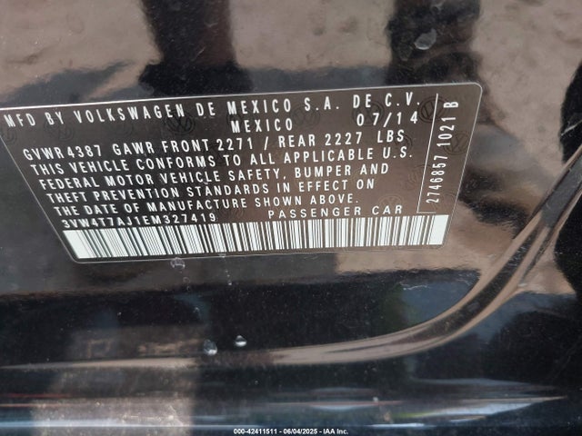 3VW4T7AJ1EM327419 Volkswagen Jetta