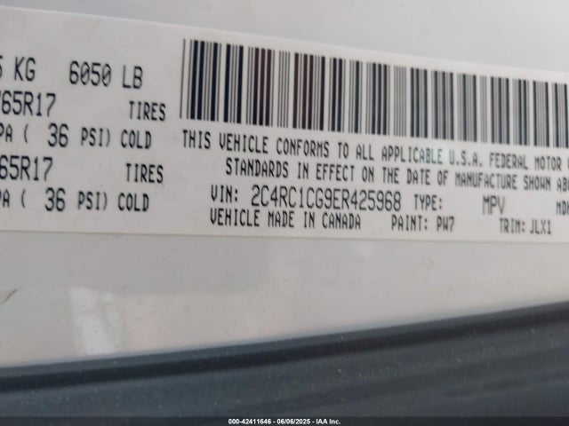 2C4RC1CG9ER425968 Chrysler Town & Country Touring-l 30th Anniversary
