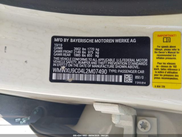 2020 MINI HARDTOP WMWXU9C04L2M07490 Photo 8