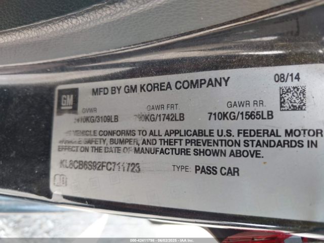 KL8CB6S92FC711723 Chevrolet Spark Ls Cvt