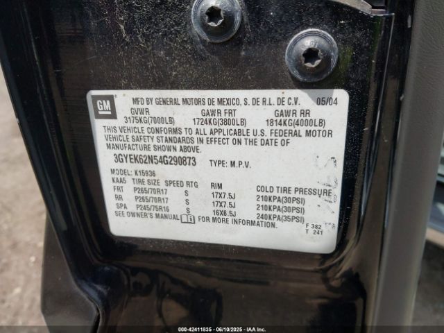2004 CADILLAC ESCALADE EXT 3GYEK62N54G290873 Photo 8