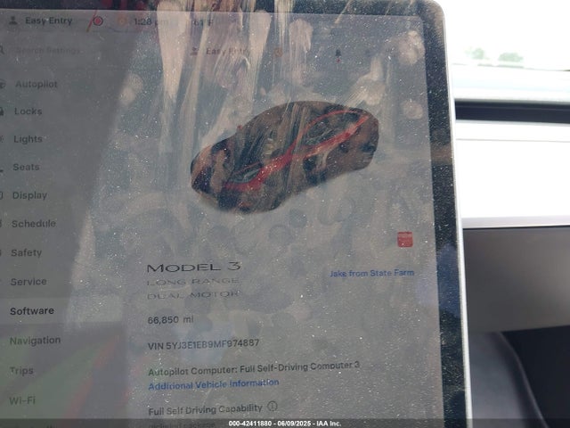 5YJ3E1EB9MF974887 Tesla MODEL 3