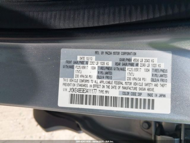 JM3KE4BE9E0411177 Mazda CX-5 SPORT