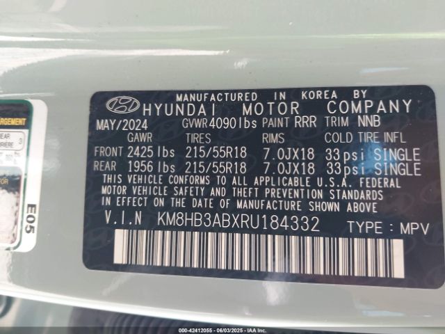 2024 HYUNDAI KONA KM8HB3ABXRU184332 Photo 8
