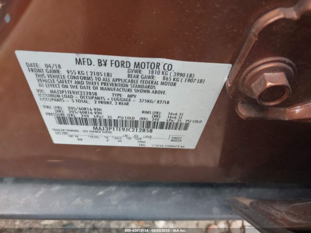2018 FORD ECOSPORT MAJ3P1TE9JC212858 Photo 8