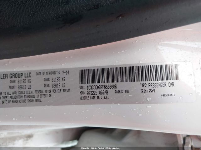2015 CHRYSLER 200 1C3CCCAB7FN560006 Photo 8