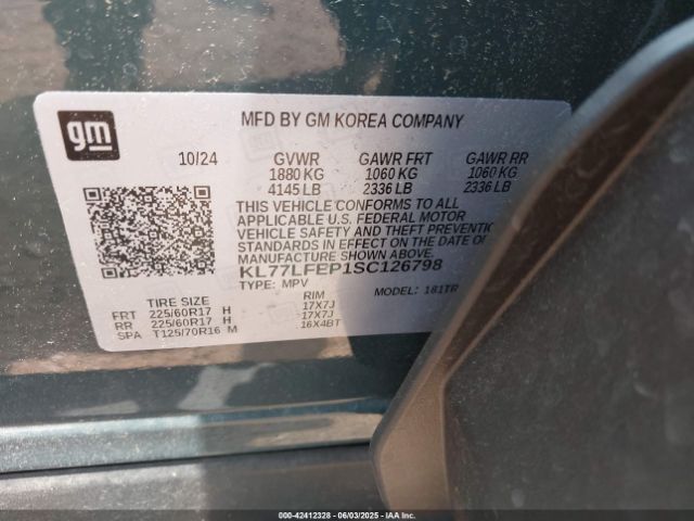 KL77LFEPISC126798 Chevrolet Trax Fwd Ls