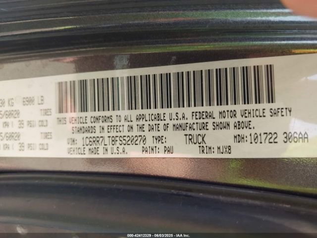 1C6RR7LT8FS520270 RAM 1500 Big Horn