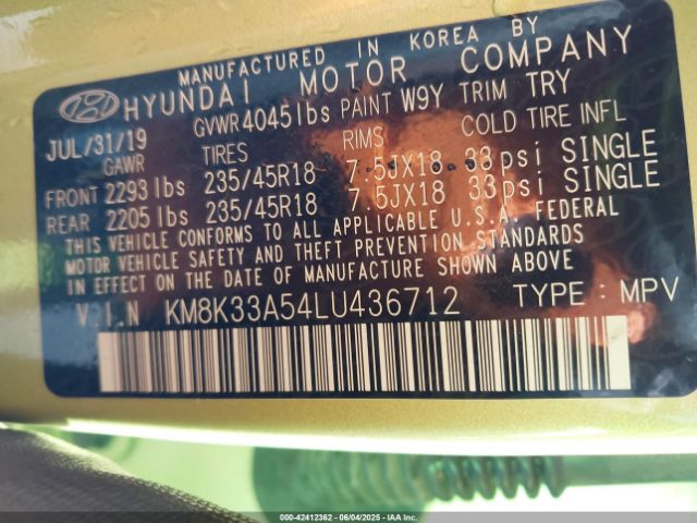 KM8K33A54LU436712 Hyundai t-gdi gamma