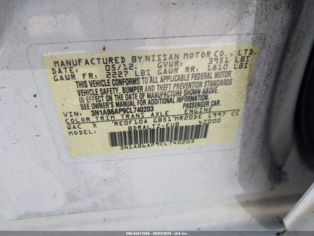 3N1CE2CPXEL365740 Nissan Versa Note Sv