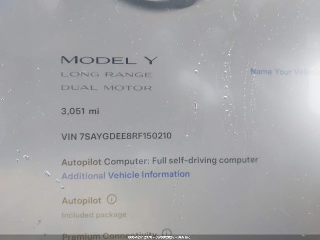 2024 TESLA MODEL Y 7SAYGDEE8RF150210 Photo 6