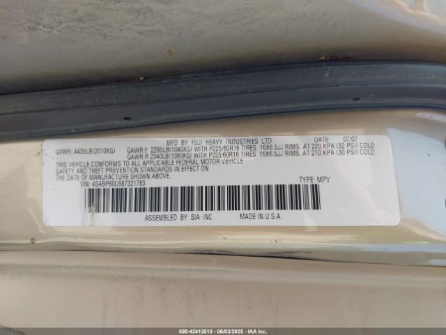 2008 SUBARU OUTBACK 4S4BP60C687321783 Photo 8