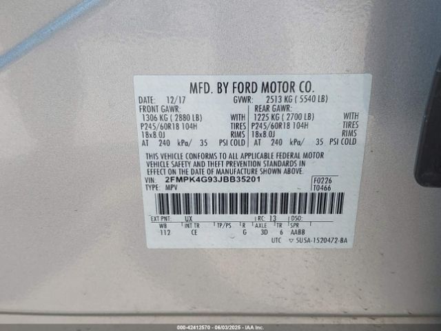2018 FORD EDGE 2FMPK4G93JBB35201 Photo 8