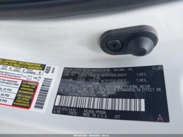 2021 TOYOTA SIENNA 5TDYRKEC9MS031404 Photo 8
