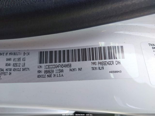 2015 CHRYSLER 200 1C3CCCDG4FN540058 Photo 8