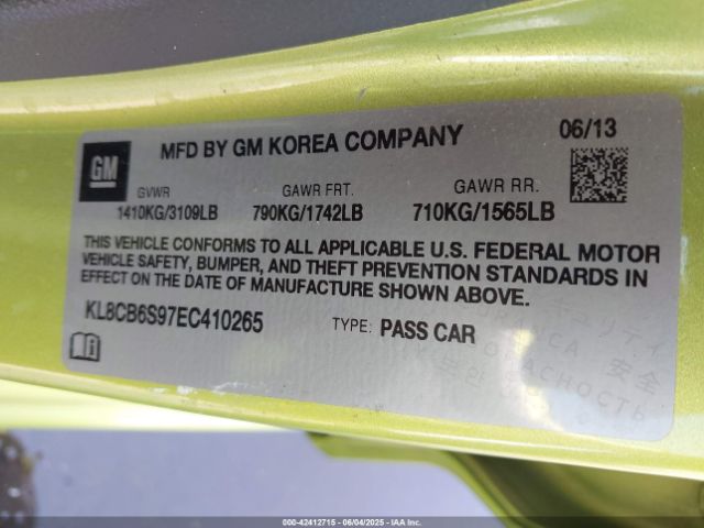 KL8CB6S97EC410265 Chevrolet ll0