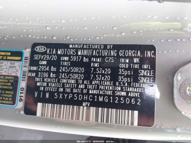 2021 KIA TELLURIDE 5XYP5DHC1MG125062 Photo 8