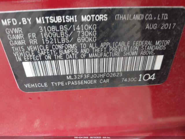2018 MITSUBISHI MIRAGE G4 ML32F3FJ0JHF02623 Photo 8