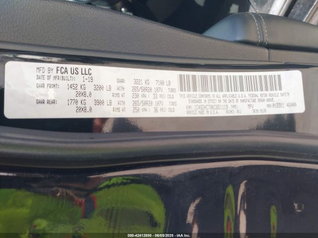 2019 DODGE DURANGO 1C4SDHCT8KC651119 Photo 8