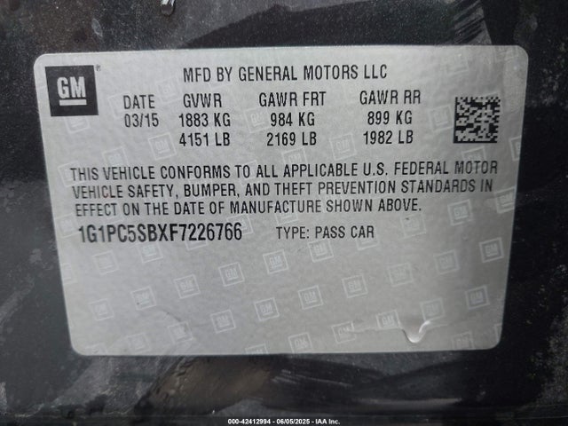 1G1PC5SBXF7226766 Chevrolet LUV
