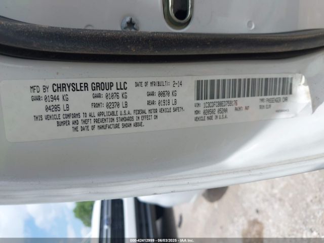 1C3CDFCB8ED759176 Dodge Dart Limited