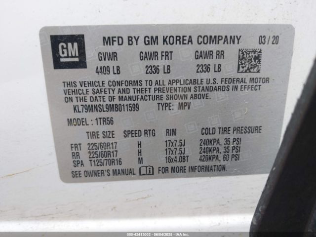 2021 CHEVROLET TRAILBLAZER KL79MNSL9MB011599 Photo 8
