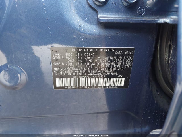 4S4WMALD7N3452368 Subaru 2022