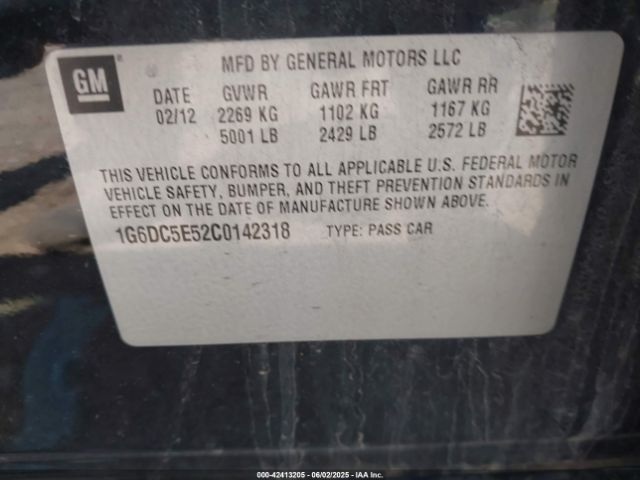 2012 CADILLAC CTS 1G6DC5E52C0142318 Photo 8
