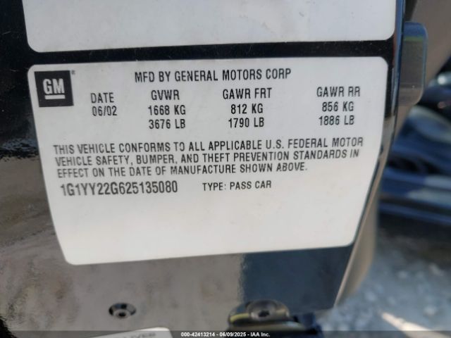 2002 CHEVROLET CORVETTE 1G1YY22G625135080 Photo 8