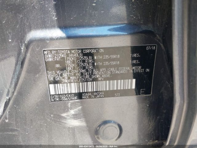JTMDFREVXJD251109 Toyota 2ar-fe