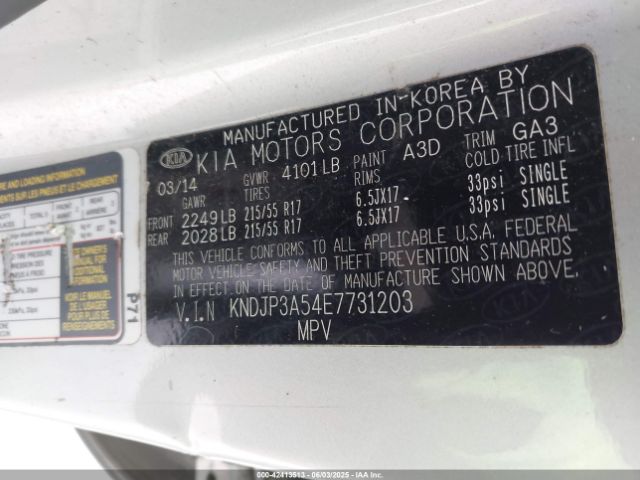 KNDJP3A54E7731203 KIA SOUL +