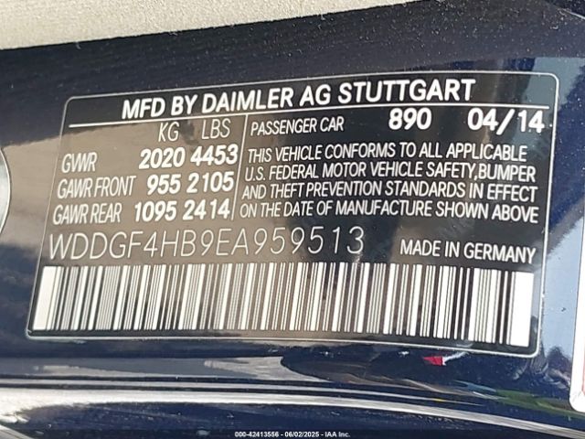 WDDGF4HB9EA959513 Mercedes-Benz C 250 Luxury/sport