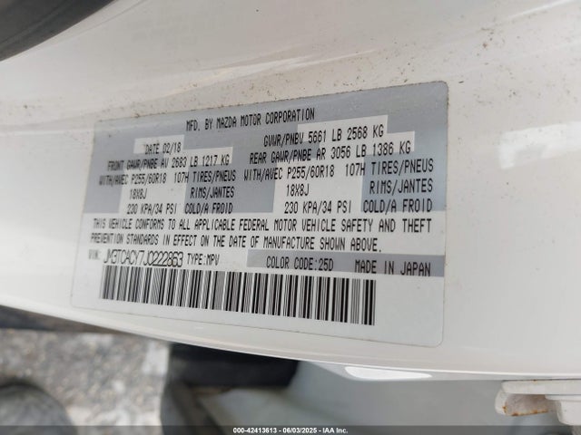 Mazda py turbo 2018 JM3TCACY7J0222863 Image 9