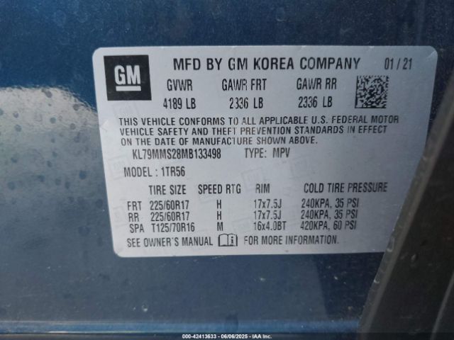 2021 CHEVROLET TRAILBLAZER KL79MMS28MB133498 Photo 8