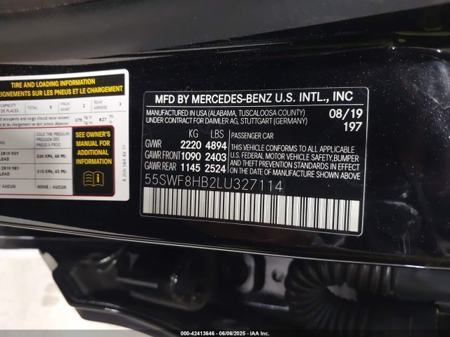Mercedes-Benz m177 2020 55SWF8HB2LU327114 Image 9