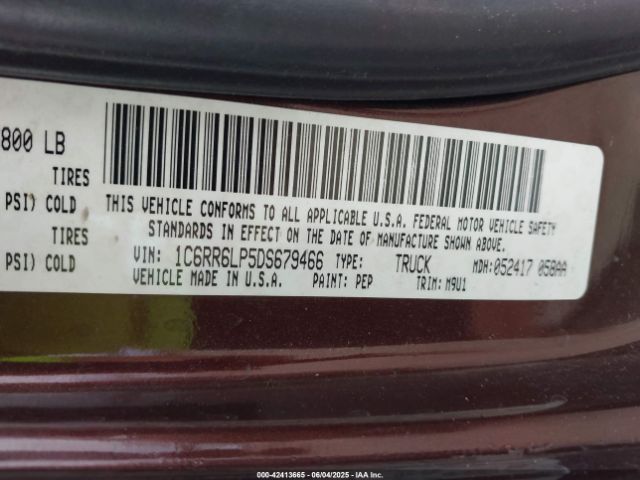 2013 RAM 1500 1C6RR6LP5DS679466 Photo 8