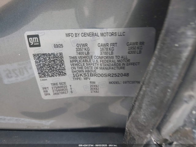1GKS1BRD0SR252048 GMC l84