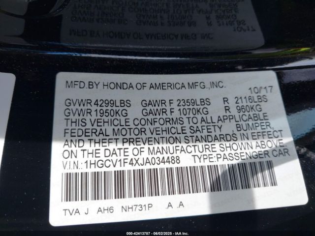 1HGCV1F4XJA034488 Honda ACCORD EX