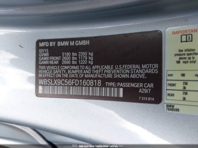 2015 BMW M6 WBSLX9C56FD160818 Photo 8